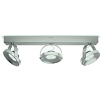Philips myLiving Spur - Barra de focos- LED- 3 luces- iluminación interior- cepillado- luz blanca cálida- IP20- color…